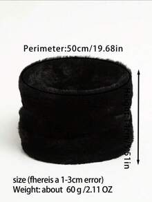 1pc Women's Winter Neck Warmer Scarf, High Collar Thermal Lined Thick Solid Color Plush Coral Fleece Scarf