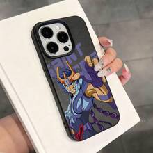 Funda de Premium Classic Anime Character Ikki para 17 16 15 14 Plus 13 12 11 Pro X XR XS, compatible, de cuero sintético suave, 17 17 - Negro - Ver 4