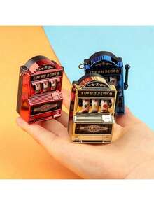 1pc Mini Slot Machine Keychain, Mini Casino Lucky Charm Keyring, Pocket Stress Relief Toy Pendant - Multicolor - View 7