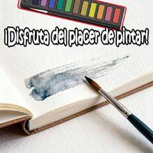Cuaderno De Acuarela Para Principiantes - Kit Completo De Acuarelas Con 12 Colores Profesionales, Pincel,Aves - Ideal Para Adultos, Niños Y Adolescentes,Manualidades Y Regalo Artístico (Ramos),36979610 - Rosa Fucsia - Ver 2