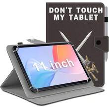 - Funda universal para tablet de 11 pulgadas, funda para tablet de 11.5 pulgadas, funda protectora portátil de piel sintética, con 4 anillos fijos, para todo tipo de tabletas,37000078 - Rojo y blanco - Ver 1
