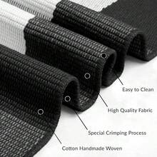Buffalo Plaid Checkered Rug 2x3 Ft Front Door Mats, Washable Area Rugs For Front Porch Decor, Spring Summer Welcome Mats Outdoor, Black White Rug For Farmhouse/Entryway/Home Entrance,One-Size,BlackandWhite2x3Rectangular - BlackandWhite2x3Rectangular - View 8