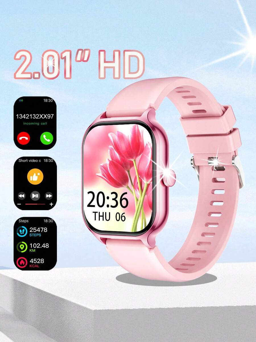1.83" Full Touch Screen Multifunctional Outdoor Sports Smart Watch, Supports Wireless Calling & Messaging, Music Playback, Fitness Tracker, Great Gift For Female Friends And Birthday - Multicolor - View 1