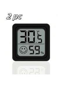 2pcs/1pc Electronic Thermometer, Intuitive Temperature & Humidity Display, Suitable For Indoor, Outdoor, Bedroom, Dining Room, Office, Reptile Habitat - Multicolor - View 14
