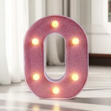 1个LED发光字母/数字灯，粉色发光字母，电池供电闪烁字母灯，适用于派对、求婚、婚礼、餐桌、墙面装饰、生日、客厅、卧室装饰 [不含电池] - 暖白色 - 查看 34