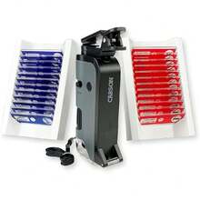 MicroFlip 100x-250x Microscopio de Bolsillo con luz LED con Base Deslizante, Clip Adaptador para Smartphone y Linterna UV,36981617 - Mostaza Amarilla - Ver 1