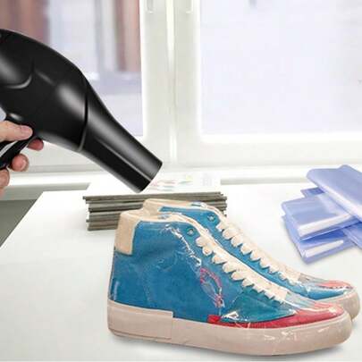 100个PVC热缩袋 - 透明热缩膜，用于包装、密封和储存，防尘塑料袋，适用于家庭、办公室、旅行、厨房、浴室 - 礼品包装、收纳整理和家居用品