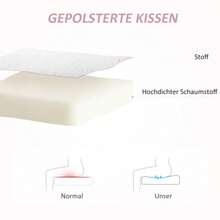 HOMCOM Office Chair, Office Chair With Rabbit Ears, Height Adjustable, Velvet-Look Dressing Chair, Swivel Chair, Bedroom Chair, White - White - View 4