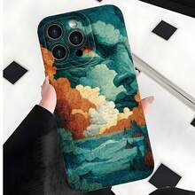 2026 nueva funda de teléfono esmerilada, funda de teléfono con impresión de arte paisajístico para  17 14 Pro Max  17 13 Pro  17 12  Galaxy S23 S22 S21 funda protectora para teléfono regalo de pareja para novio novia regalo de vacaciones - Blanco antiguo - Ver 7