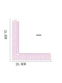 1 Set Professional Sewing Ruler Kit - L-Shaped Ruler, Comma Ruler, Triangle Ruler, French Curve Ruler And 90 Degree Ruler, For Accurate Garment Pattern Making And Clothing Design - Multicolor - View 8