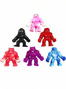 1/5/10/15/20/30/40Pcs Mini Stretch Monster Squishes Toys Random Styles,Birthday Gift,Party Gift, Sock Filler, Happy Man Toy Party Discount, Sensory Gel Toy, Autism,Elastic Toy And Good Bag Stuffers Prizes,Halloween And Christmas Gifts - Multicolor - View 8