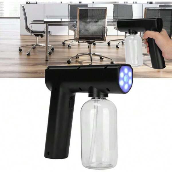 Nano Atomizador Electrostático Pulverizador Inalámbrico Recargable Máquina de Pulverización de Nebulizador de Mano Pistola de Vapor de Niebla Desinfectante Eléctrica (Negro),36981014