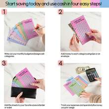 48/12 储蓄挑战文件夹追踪器，每包 100 个信封，包含 52 个周和 30 天储蓄目标进度信封，以及美元/欧元预算和财务规划追踪纸。专为帮助人们有计划地储蓄而设计，涵盖从短期到长期、从小额到大额的各种储蓄挑战。