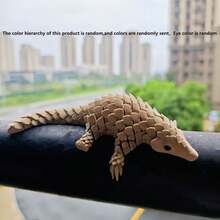 1 Peça Modelo de Pangolim Fofo Impresso em 3D, Enfeite de Figura Animal, Estátua de Animal de Plástico Realista, Adequado para Presentes de Festa, Perfeito para Casa, Cafeteria, Decoração de Mesa de Escritório, Presentes Ideais para Natal, Páscoa, Ação de Graças, Ano Novo e Outras Festas, Decoração de Casa - Multicolorido - Visão 4