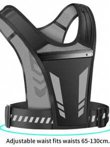 Running Vest With Phone Pocket Lightweight Adjustable Jogging Vest Marathon Run Vest With Pockets For Women Men With Headband Black - Black - View 5