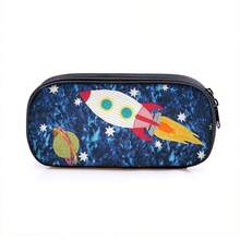 Rocket Cartoon Shaped Student Pencil Case, Large Capacity Design With Layered Storage, Easily Holds Pencils, Erasers, Rulers And Other Stationery. Essential School Supplies For Daily Use, Outdoor Sketching, Office Desk Organization,Bag - Multicolor - View 11