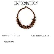 1pc Handmade Multi-Layer Beaded Necklace, Elegant Women's Coconut Shell Necklace - necklace - View 9