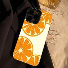 Orange Slice Pattern Phone Case Compatible With  12 Pro  12 Pro Max  13 Pro  13 Pro Max  14 Pro  14 Pro Max  14 Plus  15  15 Pro  15 Pro Max  16 Pro  16 Pro Max  16 Plus  17  17 Pro  17 Pro Max And  17 Air Made Of TPU Material It Ensures Anti-Slip And Drop Protection Featuring A Special Process High-End Appearance And Stylish Design - Moon White - View 5