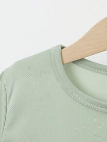 5件/套 男童短袖T恤，轻便户外运动休闲上衣，适合4-12岁男孩女孩，夏季 - 彩色 - 查看 5