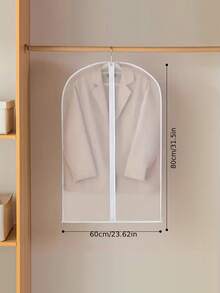 10 Stück/5 Stück/1 Stück Kleiderschutz, moderne halbdurchsichtige staubdichte Haushaltshülle, verstärkter Reißverschluss Anzugsabdeckung, wasserdichte Kleidungsabdeckung, Hochzeitskleid Schutz - Weiss - Übersicht 12