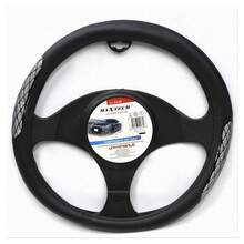 OISE ART STORE Coprivolante Universale Fodera Sterzo Per Auto 38 Cm Nero Con Dettagli Cv-23 - - Multicolore - Visualizzare 2