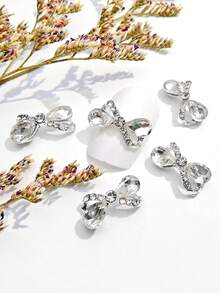 10pcs Luxury Hollow Butterfly Crystal Glass Rhinestone 3D Nail Art Decorations, Suitable For Girls And Women Nails - Multicolor - View 4