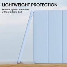Tương thích với ốp lưng iPad A16, ốp bảo vệ máy tính bảng gấp ba, ốp máy tính bảng thông minh, chức năng ngủ/thức thông minh, bảo vệ toàn diện khỏi rơi vỡ, ốp lưng iPad thế hệ thứ 10, ốp lưng iPad, tương thích với iPad thế hệ thứ 9 10.2", iPad thế hệ thứ 8 10.2", tương thích với ốp lưng iPad Air 11, iPad Air 11 (M3), iPad Air 11 (M2), iPad Pro 11, tương thích với ốp lưng máy tính bảng Tab M11, tương thích với Redmi Pad 2 11", dành cho iPad/Tab/Redmi/ - Màu xanh nhạt - Xem 6