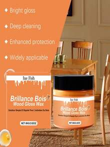 Juue FISH 80g Wood Care Polishing Beeswax Wooden Furniture Renovation New Bright Decontaminization Polishing Household Beeswax Natural Polishing Wax B - Polishing And Nourishing Wood And Leather Furniture. Suitable For Wooden Furniture, Leather, And Car Seats. - 80g - View 9