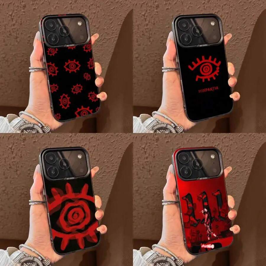 Funda de teléfono F-Fuerza Regida 111xpantia para iPhone 17 16 15 14 13 12 11 Ais/Pro/Max/Plus, cubierta negra de TPU - z6 - Ver 1