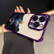 Una funda para teléfono con esquinas reforzadas, diseñespecíficamente para 17 16 Pro Plus, con un diseño de iceberg al atardecer.Tiene bordes de TPU electrochapados y fundas de silicona transparente, proporcionando protección integral, muy adecuado para fundas de teléfono Reno, fundas protectoras para mujeres, fundas de teléfono engrosadas, fundas de teléfono de mezclilla. - Colores mixtos - Ver 9