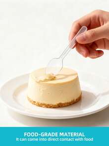 Bộ 50/100/500 thìa tráng miệng trong suốt {có thể tái sử dụng}, thìa bánh ngọt, thìa pudding, thìa kem, thích hợp sử dụng tại nhà, đồ dùng tiệc tùng, bộ dao kéo, nhà bếp, quà tặng Giáng sinh. Bộ 100/50/10 thìa tráng miệng trong suốt, thìa bánh ngọt, thìa pudding, thìa kem. - - - Xem 4
