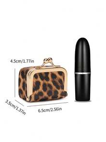 Hot New Women's Solid Jewelry Box, Ring, Necklace, Earring Storage Box, Mini Coin Wallet With Kiss Lock,For Women Travel Jewelry Case Cosmetic Organizer Mini Coin Purse Christmas Gifts Funny Gift Small Gifts Teachers Day Gift Gift For Women Makeup Bag Coin Purse Teen Girls Stuff Girly Must Girly Must Haves Personalized - Brown - View 12