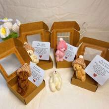 1pc 2025 New Mini Plush Teddy Bear In Box, Cross-Border Pocket Teddy Bear Plush Toy Gift Box - Holiday Gift - Birthday Gift - Multicolor - View 6