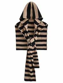 女士纯色针织围巾帽套装，新款时尚拉法帽，休闲百搭保暖围脖披肩针织帽，秋冬防寒保暖帽，适合日常佩戴 - MZ1510 - 查看 20