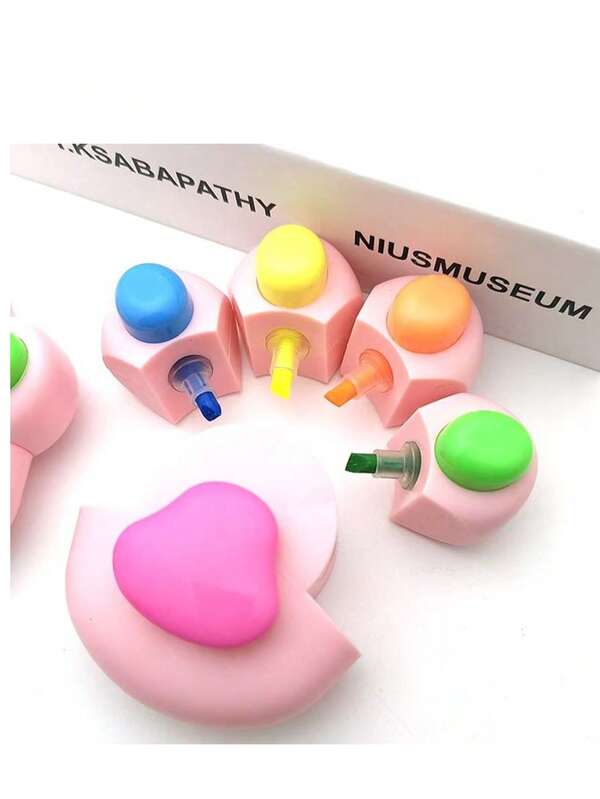 5-In-1 Fluorescent Cat Paw Highlighter Pen, Cute Colorful Marker Pen For Students, Classroom, Journaling, Affordable And Practical Multi-Color Highlighter