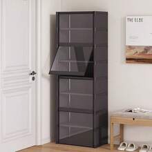 Estantería multiusos transparente para zapatos, gabinete de almacenamiento a prueba de polvo y duradero, organizador de zapatos personalizado, adecuado para dormitorio, manualidades, Día de San Valentín - Multicolor - Ver 5