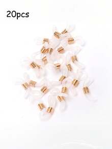 40/20个可调节橡胶眼镜腿连接器，适用于眼镜链、项链、珠宝配件 - 彩色 - 查看 3