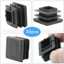 Black Plastic Plugs For 3/4 Inch Square Tubing, Fence And Chair Leg End Caps, 30 Pcs - 1 - View 5