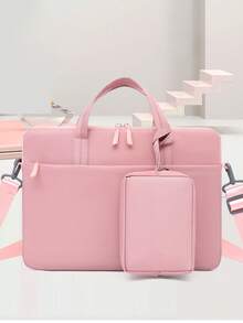 1个14英寸容量简约多功能笔记本电脑单肩包，可容纳 - 彩色 - 查看 2