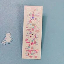 1pc Cute Rabbit Series Stickers, Rainbow Rabbit & Metallic Glitter, Suitable For K-Pop Fandom, Diary Decoration, And Daily Use - Multicolor - View 14