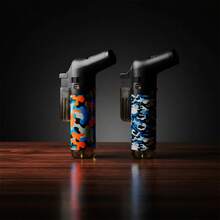 Mecheros Soplete Camuflajeados – Encendedor Recargable Antiviento para Tabaco y Multiusos – Diseño Ergonómico Táctico Urban Camo con Llama Regulable - Camuflaje - Ver 7