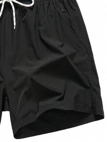 1pc Men's High-Performance Athletic Shorts - Flexible & Lightweight, Suitable For Training, Running & Sports - Black - View 4