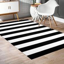 IOHOUZE Black White Striped Rug -3x5 Front Door Mats Outdoor,Washable Rug For Front Porch Decor,Spring Summer Welcome Mats Outdoor Indoor, Doormat For Farmhouse/Entryway/Home Entrance,One-Size,BlackWhiteStripe3x5Rectangular - 黑白條紋3x5矩形 - 查看 10