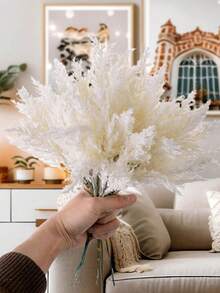 3pcs Astilbe Artificial Flower Bush Filler Flowers Artificial Greenery Stems Faux Plants & Fake Flowers For Wedding DIY Bouquets Boho Floral Arrangement Table Centerpieces Home Decor - White - View 5