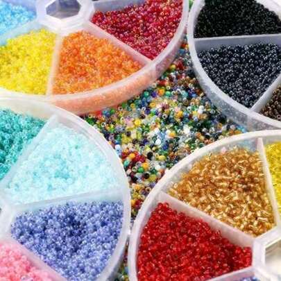 1 Box 2mm Glass Seed Beads Set, Crystal Charm Spacer Beads For Jewelry Making, DIY Bracelet Necklace Handcraft Accessories Set, Waist Beads, Handmade Holiday Small Gift Beading Supplies