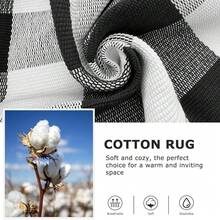 Buffalo Plaid Checkered Rug 2x3 Ft Front Door Mats, Washable Area Rugs For Front Porch Decor, Spring Summer Welcome Mats Outdoor, Black White Rug For Farmhouse/Entryway/Home Entrance,One-Size,BlackandWhite2x3Rectangular - BlackandWhite2x3Rectangular - View 7