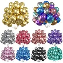 20pcs 10-Inch Chrome Metal Balloons Set, Metal Balloons For Anniversary, Wedding, Birthday Party Decor, Halloween, Christmas Decor, Floating Party Latex Balloons - Multicolor - View 1
