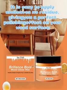 Juue FISH 80g Wood Care Polishing Beeswax Wooden Furniture Renovation New Bright Decontaminization Polishing Household Beeswax Natural Polishing Wax B - Polishing And Nourishing Wood And Leather Furniture. Suitable For Wooden Furniture, Leather, And Car Seats. - 80g - View 1