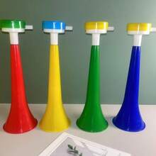 1个随机颜色啦啦队加油扩音器，可扩展设计，增强足球、篮球和户外活动的比赛氛围