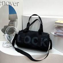 Large Capacity Lightweight Travel Sports Gym Bag, Luggage Backpack, Yoga Bag, Short Trip Bag, Fashionable Cylindrical Gym Bag - Multicolor - View 15